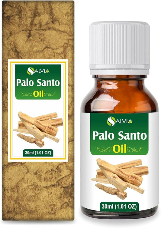 Salvia Palo Santo Essential Oil (Bursera graveolens) Pure & Natural - Undiluted Uncut Therapeutic Grade - Aromatherapy Oil - (30ml) 1.01 fl oz (Pack of 1)