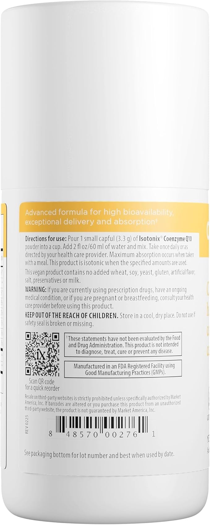 Isotonix Best CoQ10 Supplement - High Absorption Coenzyme Q10 for Heart Health, Energy, and Antioxidant Support - Ubiquinone CoQ10, Vitamin Q10 Supplement, 30 Servings