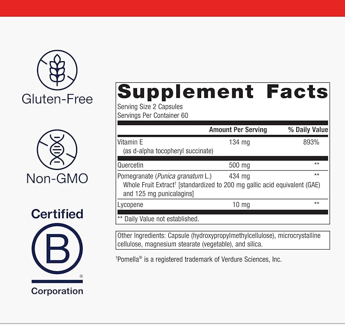 Metagenics CardioLux HDL - Supports HDL Function & Heart Health* - With Lycopene, Pomegranate Extract & Quercetin - Gluten-Free & Non-GMO - 120 Capsules