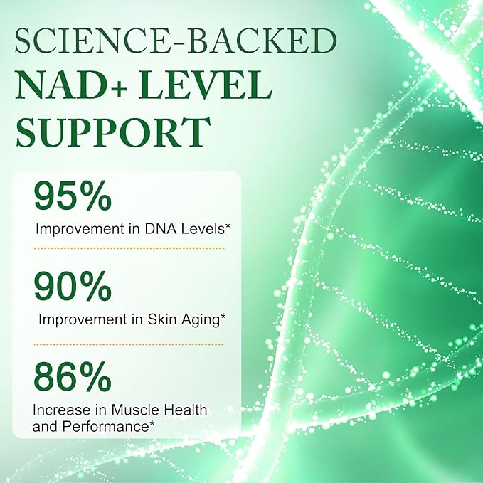 NAD Supplement,NAD Nicotinamide Riboside,Extra Strength NAD Alternative Liposomal,Boost NAD & Resveratrol + for Women & Men,Energy Anti-Aging,Cell Regeneration,120 Capsules