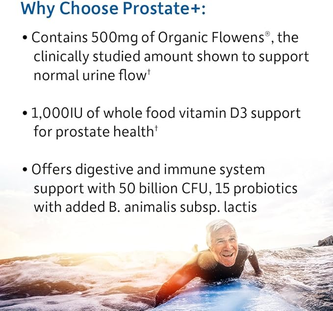 Garden of Life Dr. Formulated Probiotics Prostate+ - Acidophilus and Probiotic Supports Healthy Prostate and Digestive Balance - Shelf Stable - Gluten, Dairy, and Soy-Free - 60 Vegetarian Capsules