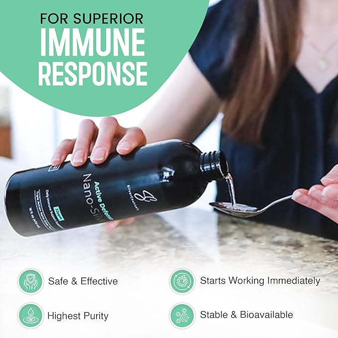 Colloidal Silver w/Nano Technology - 32ppm 8oz - 8X More Effective - Natural Immune Support - Save The Sick Days - Ages 5 & Up - Outperforms Higher PPM Silvers - No Taste & Smell - 3rd Party Tested