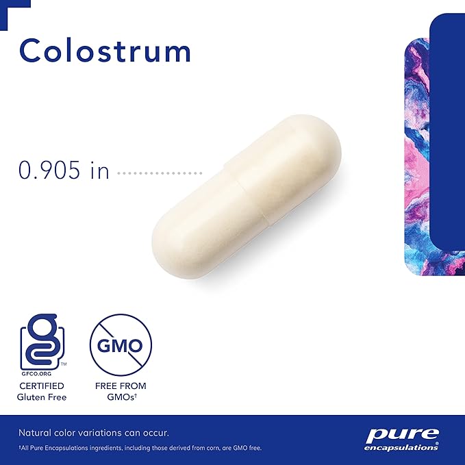 Pure Encapsulations Colostrum | 40% IgG Highly Concentrated Immune Support | 180 Capsules