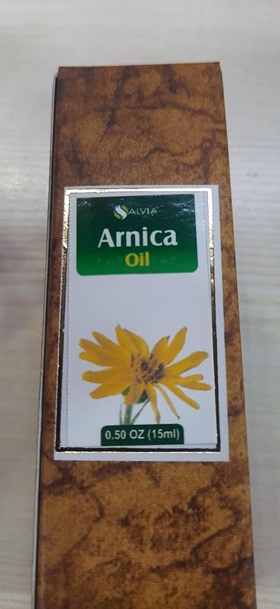 Arnica (Arnica Montana) Therapeutic Essential Oil by Salvia Amber Bottle Natural Uncut Undiluted Pure Cold Pressed Undiluted Aromatherapy Premium Oil 15 ml (.50 fl oz)