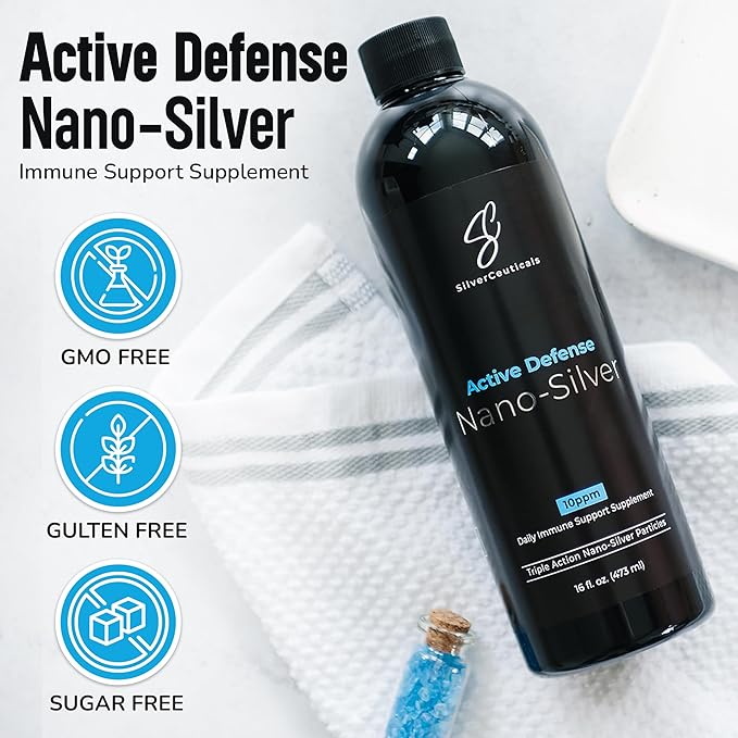 Colloidal Silver w/Nano Technology - 10ppm 8oz - 8X More Effective - Natural Immune Support - Save The Sick Days - Ages 5 & Up - Outperforms Higher PPM Silvers - No Taste & Smell - 3rd Party Tested