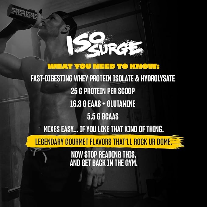 Mutant ISO Surge Whey Protein Isolate Powder Acts Fast to Help Recover, Build Muscle, Bulk and Strength, 5 lb - Triple Chocolate