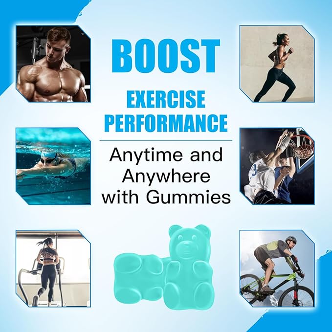 ElevateLife Creatine Monohydrate Gummies 5000mg for Men & Women, Chewables Creatine Monohydrate for Muscle Strength, Muscle Builder, Energy Boost, Pre-Workout Supplement-180 Blueberry Gummies