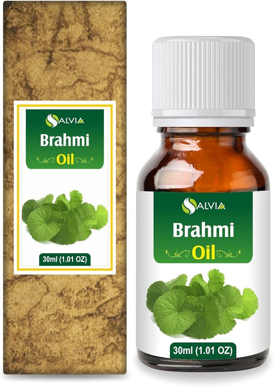 Brahmi (Piper Nigrum) Essential Oil Pure & Natural - Undiluted Uncut Infused Oil - Perfect for Aromatherapy, Massage, Hair Growth - Therapeutic Grade - 30 ML