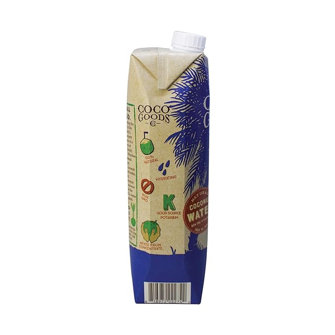 CocoGoods Co. Vietnam Single-Origin 100% Natural Coconut Water, Non-GMO, Never from Concentrate (33.8 fl. oz/1 liter, 6 pack)
