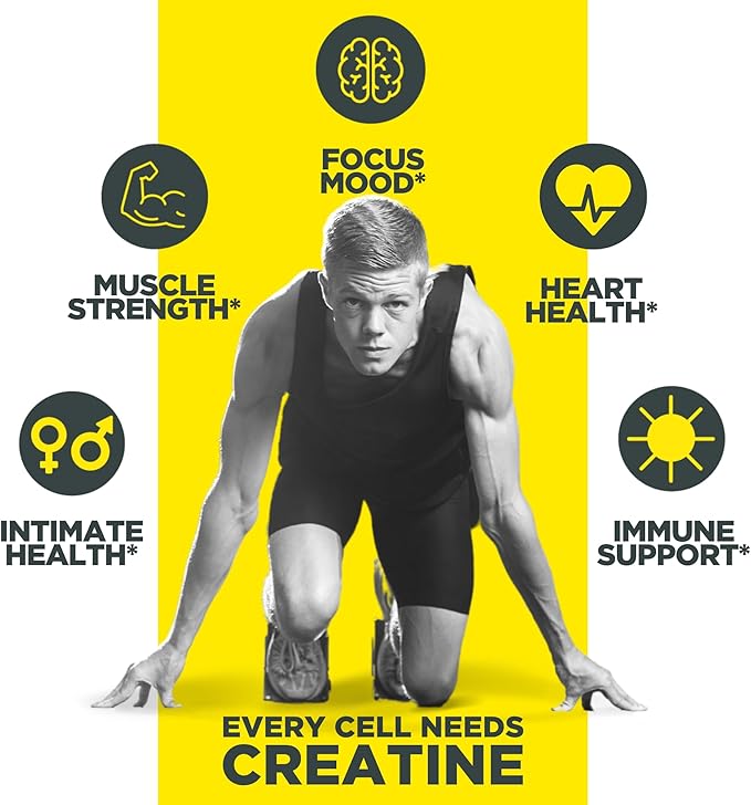 CON-CRET Creatine HCl Powder | Muscle, Cognitive, Cellular Energy Support | No Bloating or Cramps | USA Made & NSF Certified | Unflavored (64 Serving)