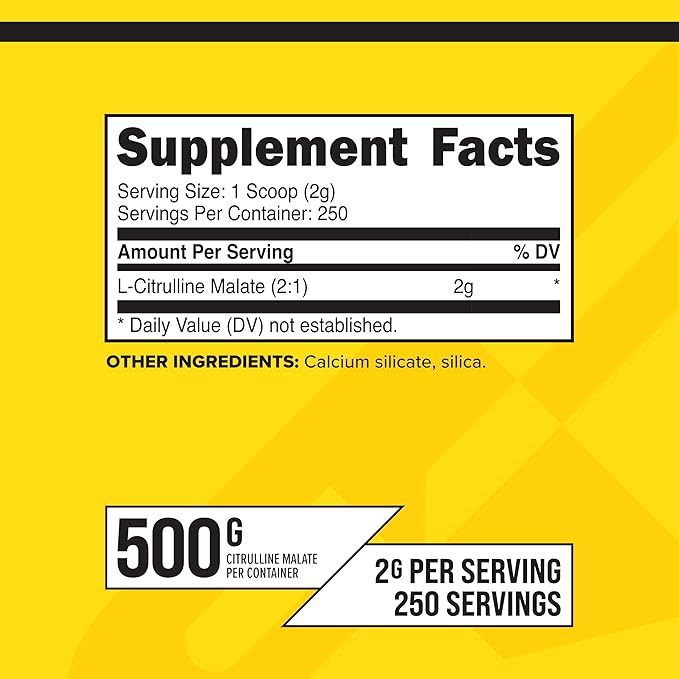 PrimaForce L-Citrulline Malate Powder, Unflavored, 500 Grams - Vegan, Non-GMO