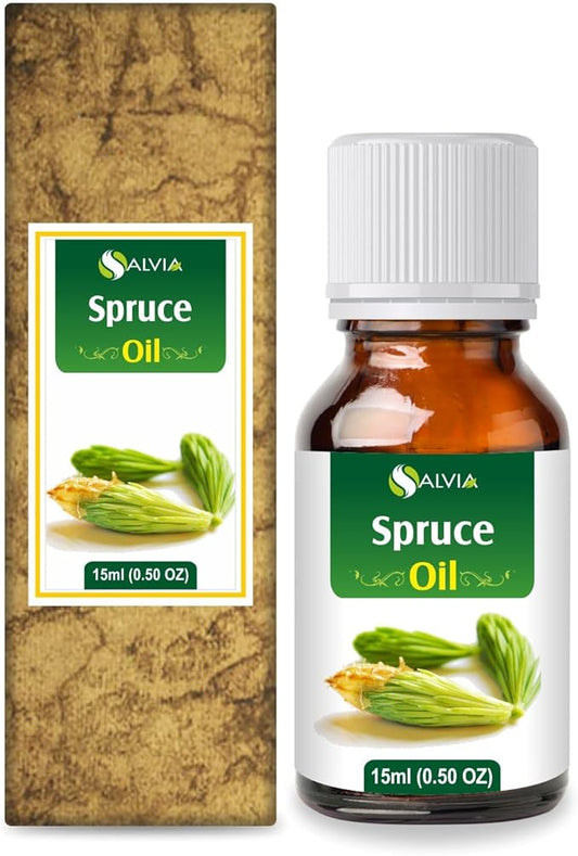 Spruce Oil (Tsuga Canadensis) Therapeutic Essential Oil with Dropper Amber Bottle 100% Natural Uncut Undiluted Pure Cold Pressed Aromatherapy Premium Oil - 15ML/ 0.5 fl oz