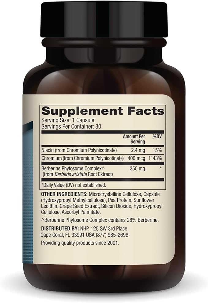 Dr. Mercola Biothin Berberine with Chromium - Supports Healthy Metabolic Function - Enhanced Absorption - Non-GMO, Gluten-Free & Soy-Free - 30 Capsules (30 Servings)