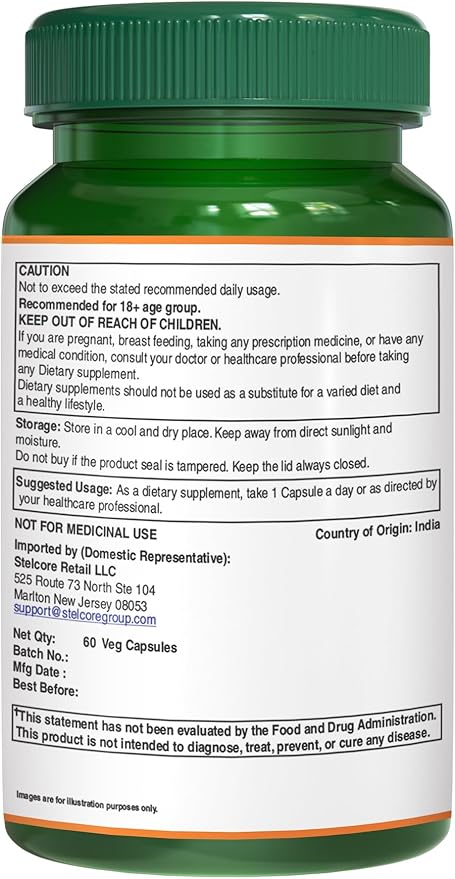 Pure Nutriton Tulsi Extract 708mg - 60 Caps (Extract Equiv. to 2585mg Basil Leaf Powder) with Eugenols and Ursolic Acid | 60 Veg Caps | Non GMO | Once Daily | 60 Days Supply.