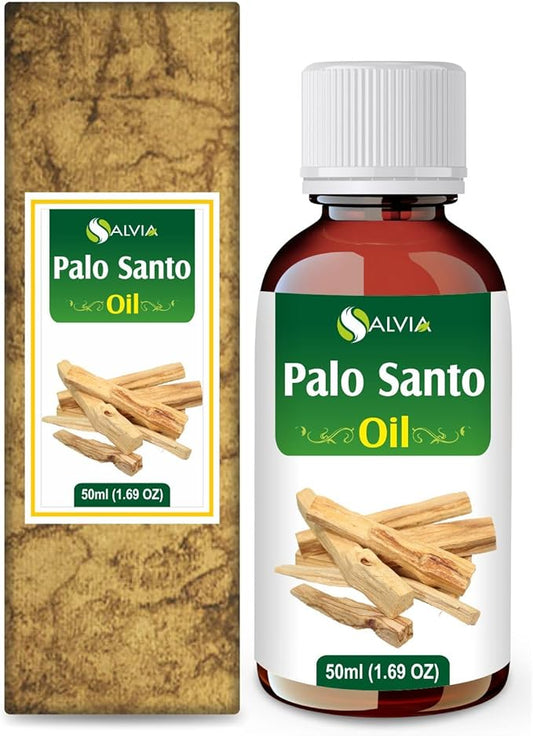 Salvia Palo Santo Essential Oil (Bursera graveolens) Pure & Natural - Undiluted Uncut Therapeutic Grade - Aromatherapy Oil (50ml)/1.69 fl oz