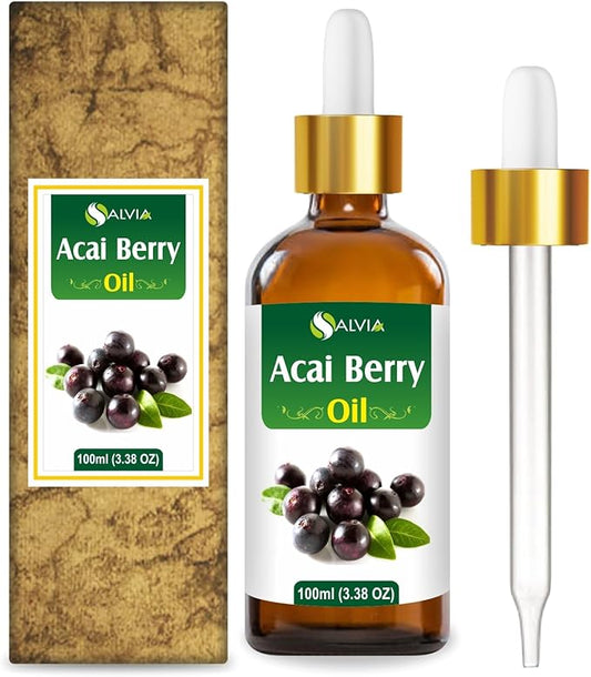 Salvia Acai Berry (Euterpe Oleracea) Oil - 100ml/3.38Fl Oz with Dropper