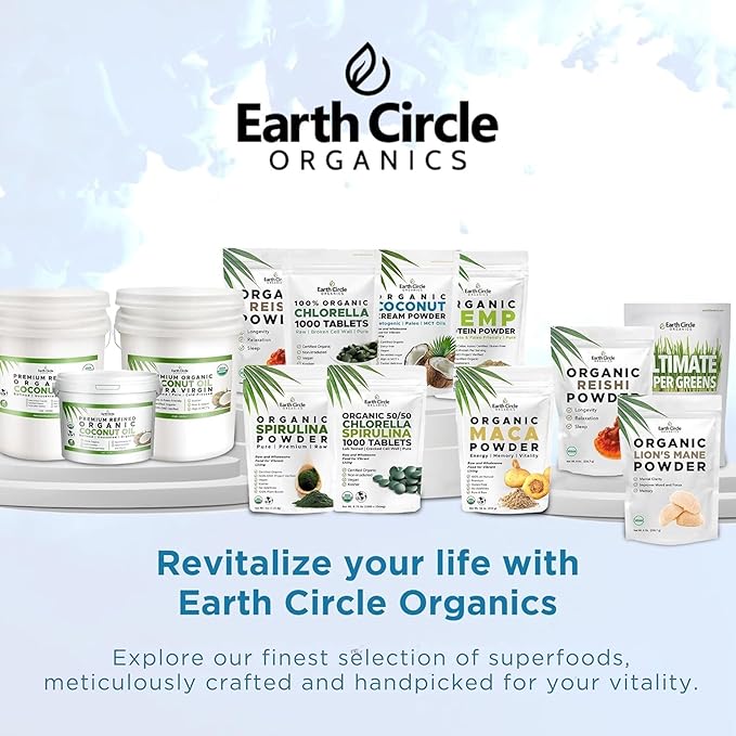 Earth Circle Organics Pure Coconut Water Powder | Coconut Electrolyte Powder for Energy and Hydration Supplement | No Additives | Unsweetened | Vegan | Keto | Gluten Free - 8oz (Pack of 3)