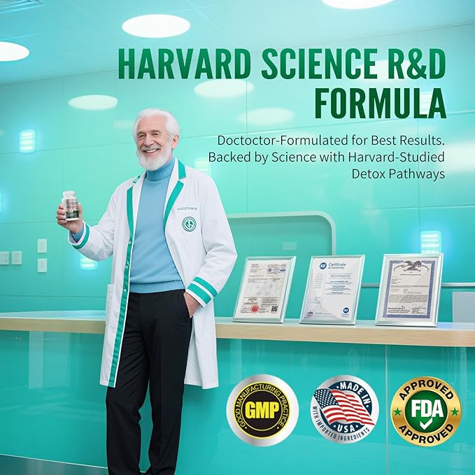 Harvard Apparatus Advanced Liver Cleanse Detox & Repair - Herbal Liver Support with 14-in-1 Herbs-Silymarin Milk Thisitle with Dandelion, Artichoke, Ginger, Boost Energy & Digestive, 60 Tablets