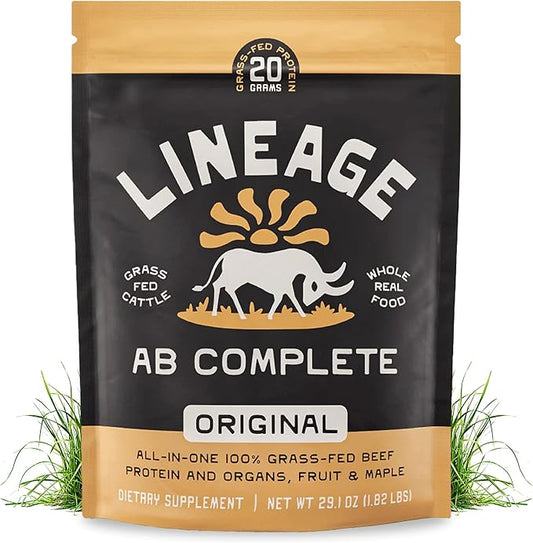 Grass Fed Beef Protein Powder - Original Flavor - Nose to Tail Animal Protein Powder Including 100% Grass Fed and Finished Beef Organs, Colostrum, and Fruit - 1.8 lbs (30 Servings)