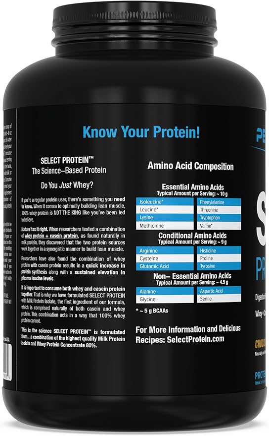 PEScience Select Protein Powder, Whey and Casein Blend, Clean Protein Powder for Women and Men, Low Calorie, Low Carb, Keto Friendly, Gluten Free - Chocolate Peanut Butter Cup - 55 Servings