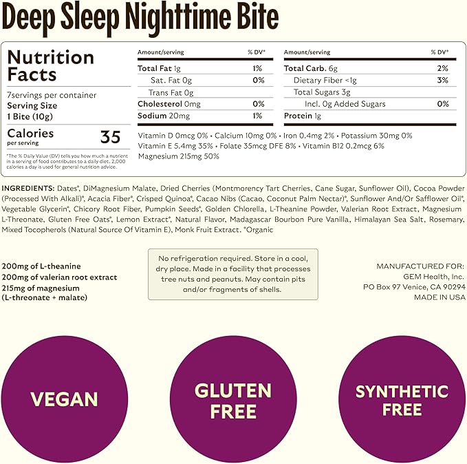 GEM Bite Complete Routine Variety Pack with Daily Multivitamin (14 Bites), Chill-Out Calm (7 Chews) & Deep Sleep Aid (7 Chews) | Supports Gut, Skin, Brain, Bone, Sleep, Immunity