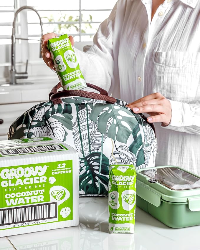 Groovy Glacier Coconut Water - Premium Quality Coconut Water - 8.45 Fl Oz - Pack of 12
