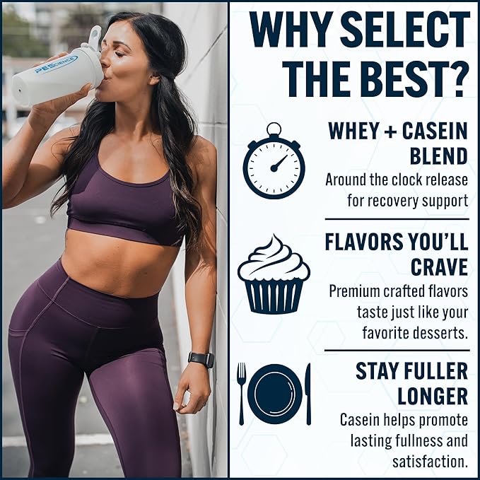 PEScience Select Protein Powder, Whey and Casein Blend, Clean Protein Powder for Women and Men, Low Calorie, Low Carb, Keto Friendly, Gluten Free - Peanut Butter Cookie - 5 Servings