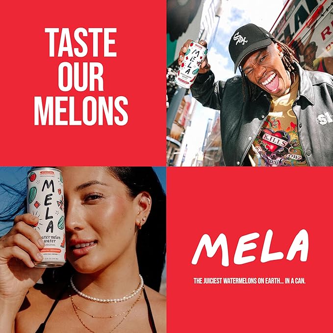 Mela Watermelon Water - Watermelon Juice, 100 Percent Natural Fruit Juice with Vitamin C, Electrolytes, Antioxidants - Coconut Water Alternative, Gluten-Free (Variety, 11.15 fl oz, 12-pack)