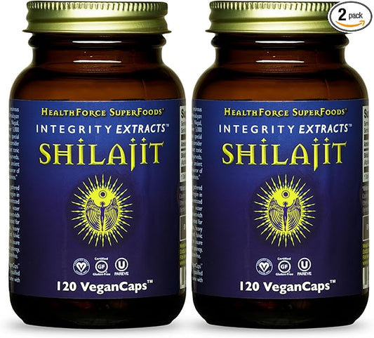 HEALTHFORCE SUPERFOODS Shilajit - 120 VeganCaps - Pack of 2