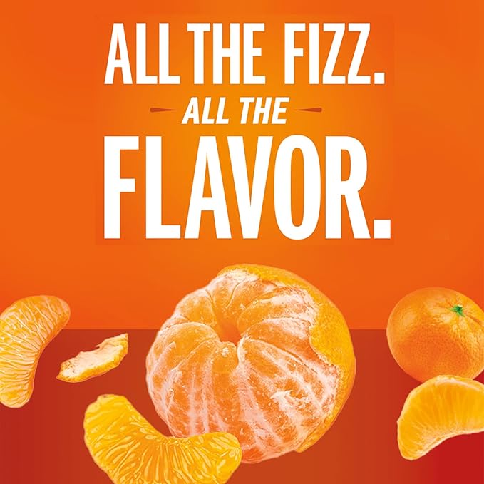 IZZE Sparkling Water Juice Beverage Blend, Clementine, No Sugar Added, 8.4 FL OZ, 24 Cans