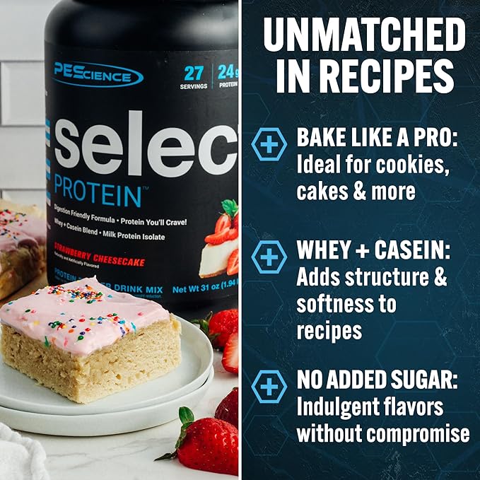 PEScience Select Protein Powder, Whey and Casein Blend, Clean Protein Powder for Women and Men, Low Calorie, Low Carb, Keto Friendly, Gluten Free - Caramel Waffle Cone - 27 Servings