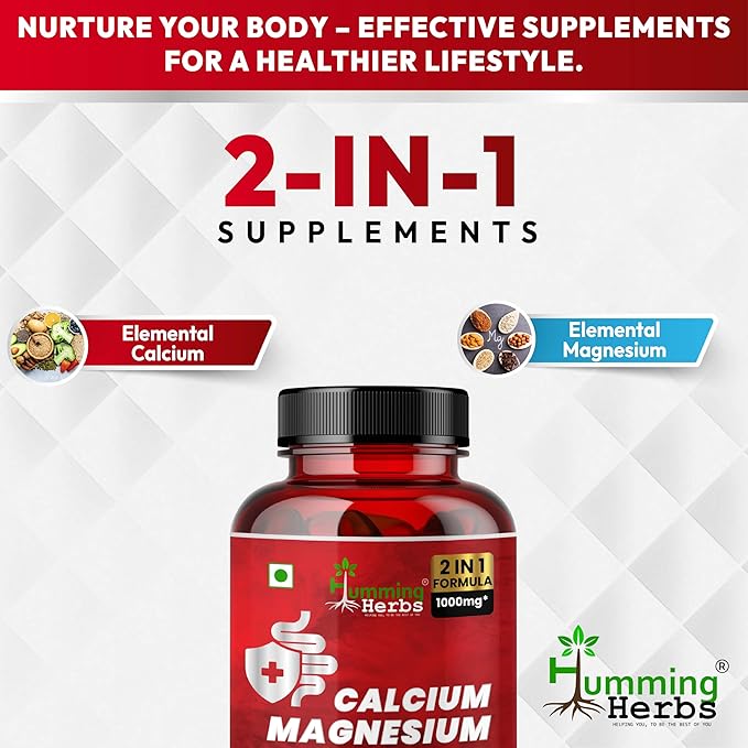 Calcium Magnesium Butyrate 1000Mg 2-in-1 Formula with Elemental Calcium & Elemental Magnesium – 90 Capsules