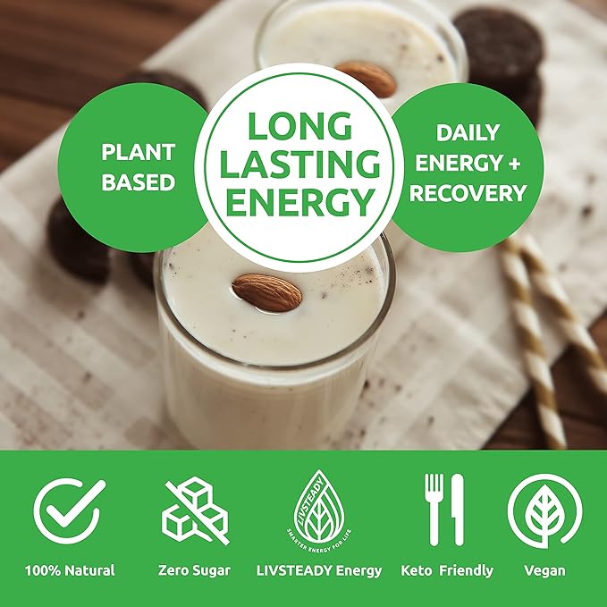 UCAN Energy + Plant Protein Powder - Vegan Plant Based Protein 20g Pea Protein with Amino Acids EAAs & BCCAs - Keto Protein Powder - No Added Sugar, Gluten-Free - Vanilla - 12 Servings