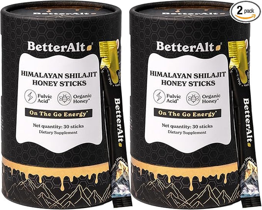 Pure Himalayan Shilajit Sticks with Organic Honey, Saffron | Easy to Consume Shilajit| Energy Boost & Immune Support, 85+ Trace Minerals, 75%+ Fulvic Acid (Pack of 2)