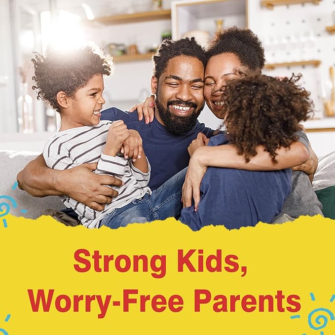 Kids Multivitamin Gummies with Iron, Sugar Free, Kids Daily Vitamins + Probiotics, Algae Omega 3 (EPA/DHA), A, C, D, Methyl B12, Folate, B6, Zinc, Biotin, for Healthy Growth, Immune Support, 60 Count