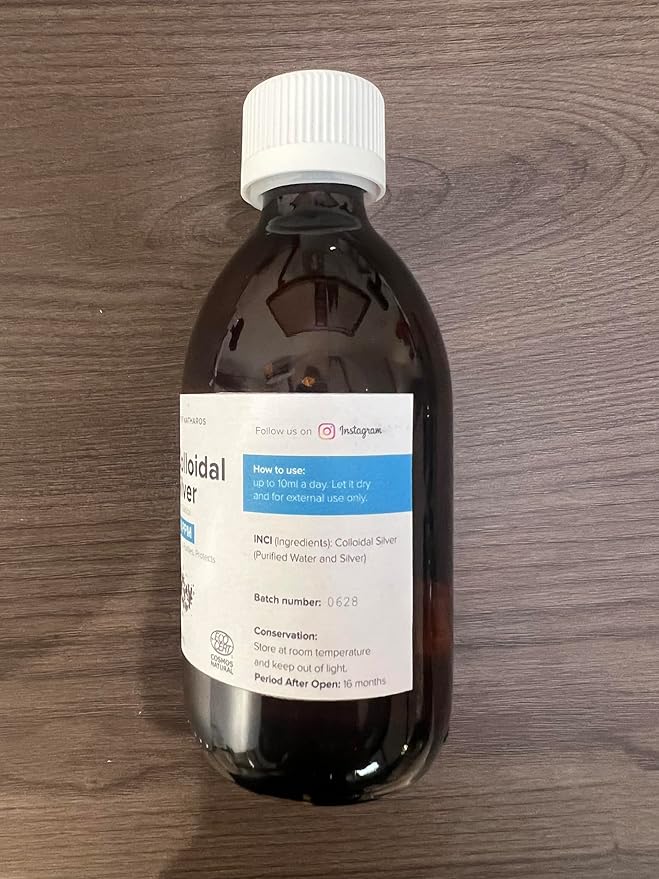 Colloidal Silver Liquid 10 fl oz & Spray to Fill ● Bioactive Hydrosol Silver Water ● Natural Immune Support Nano Sol Supplement Solution ● Ionic Minerals 40 PPM ● Organic Structured Plata Coloidal