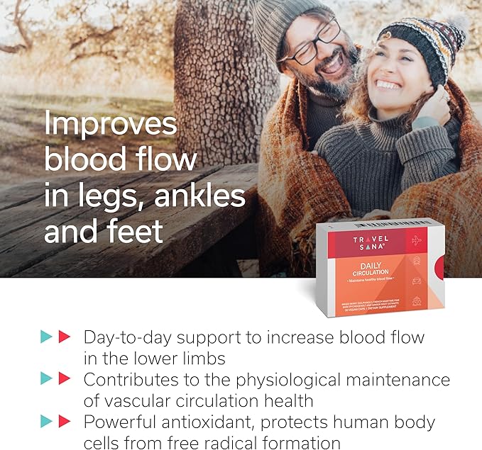 Daily Circulation | Super Antioxidants Supplement & Daily Circulatory Support | Maqui Berry (Delphinol), French Maritime Pine Bark (Pycnogenol), Ginger Root Extracts | 30 Servings