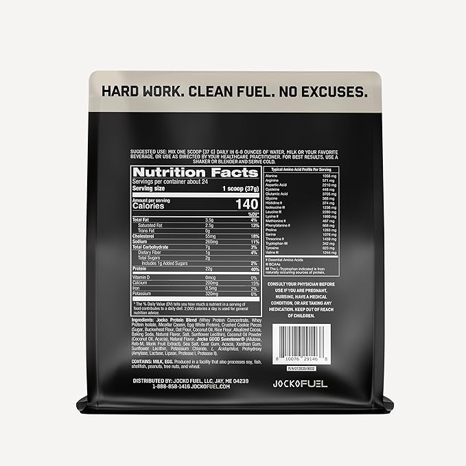 Jocko Fuel Mölk Whey Protein Powder - Keto, Probiotics, Digestive Enzymes, Amino Acids, Low Sugar Monk Fruit Blend - Supports Muscle Recovery & Growth (2.5 LB, Cookies & Cream)