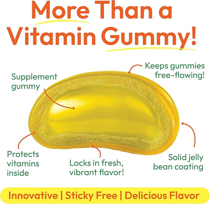 Fiber Jelly Bean Gummies for Kids, Fiber Supplements for Digestive Health, Vegetarian Fiber Gummy 120 Jellybeans