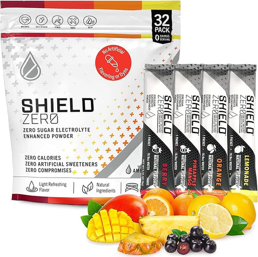 SHIELD® Zero Sugar-free Electrolyte Replenisher, Powder Stick (9g), case of 100, Lemonade