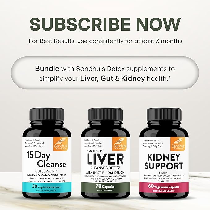 Sandhu's Liver Detox & Kidney Support Combo | Supports Liver, Kidney & Urinary Tract Health