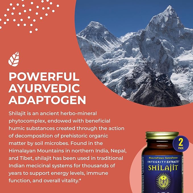 HEALTHFORCE SUPERFOODS Shilajit - 120 VeganCaps - Pack of 2