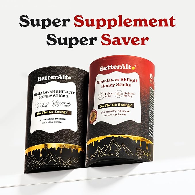 Pure Himalayan Shilajit Sticks with Organic Honey, Saffron | Easy to Consume Shilajit| Energy Boost & Immune Support, 85+ Trace Minerals, 75%+ Fulvic Acid (Pack of 2) Classic + Cinnamon