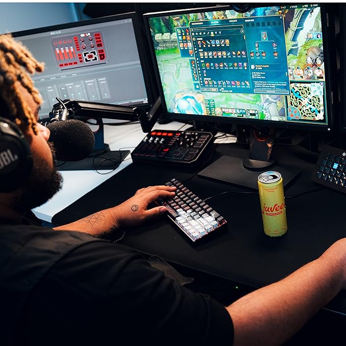 Juvee Rejuvenating Energy Drink. Sugar Free Energy Drinks. Taurine, Vitamin B12, Vitamin B6. 128 Mg Of Caffeine. L-Theanine For Mood Support. Panax Ginseng For Focus. Vitamin C For Immune Support. Gluten Free 12 oz - 12 Pack - Variety Pack