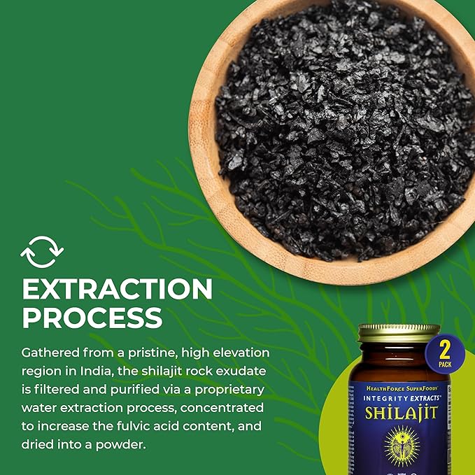 HEALTHFORCE SUPERFOODS Shilajit - 120 VeganCaps - Pack of 2