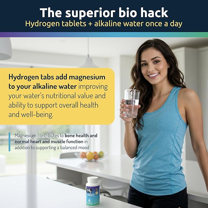 Invigorated Water - Hydrogen Water Tablets with Magnesium, 60 Servings - H2 Supplements Support Normal Energy, Brain, and Cognitive Health, Raspberry Flavor