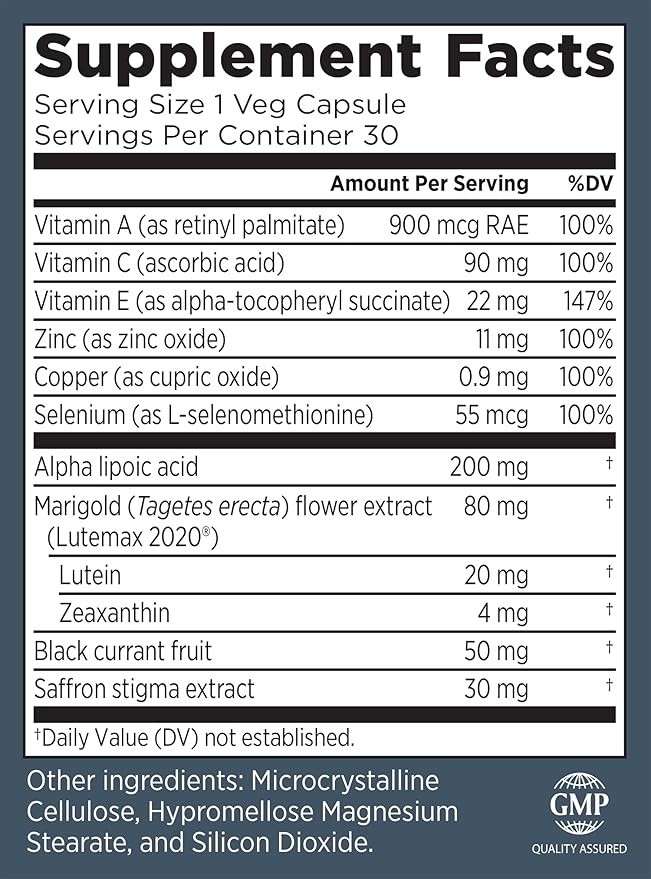 Primal Health Bright Eyes Complete - Ocular & Macular Health - Clear Vision - Lutein & Zeaxanthin Formula - Healthy Eyesight - Relieves Eye Strain from Blue Light - Dietary Supplement - 30 Capsules