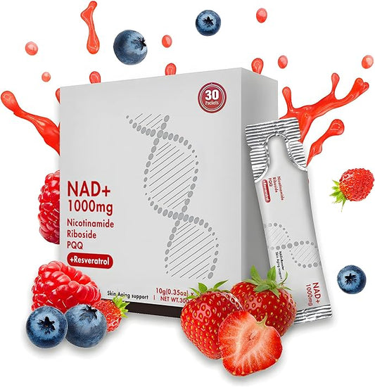 NAD+ Liquid Supplement, 1000mg High-Potency Resveratrol with PQQ | NAD Supplement for Daily Wellness, Cellular Support & Nutritional Balance