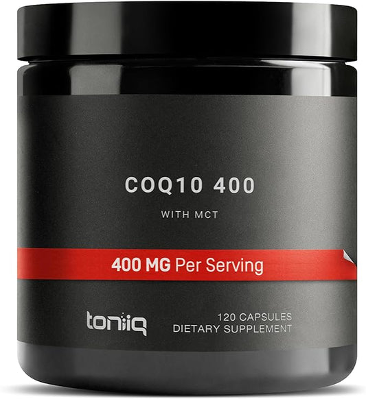 CoQ10 400mg Extra Strength - Ultra High Purity with MCT Oil for Superior Absorption - 98% Purified - Third-Party Tested, 120 Veggie Capsules