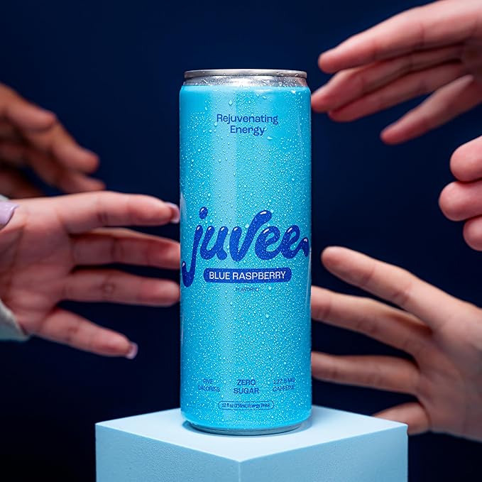 Juvee Rejuvenating Energy Drink. Sugar Free Energy Drinks. Taurine, Vitamin B12, Vitamin B6. 128 Mg Of Caffeine. L-Theanine For Mood Support. Panax Ginseng For Focus. Vitamin C For Immune Support. Gluten Free 12 oz - 12 Pack - Variety Pack
